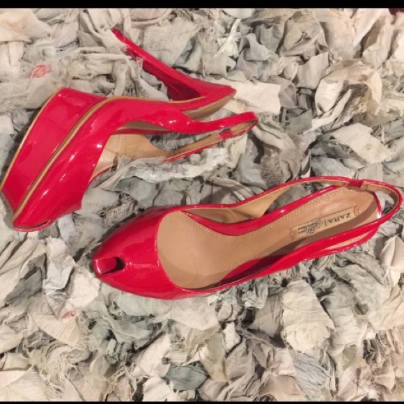 Zara Shoes - 🆕Red Zara Sling Back Heels